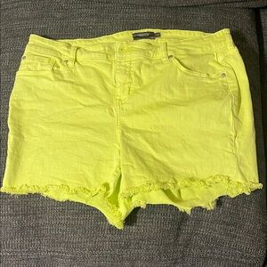 Torrid Neon Yellow Jean Shorts